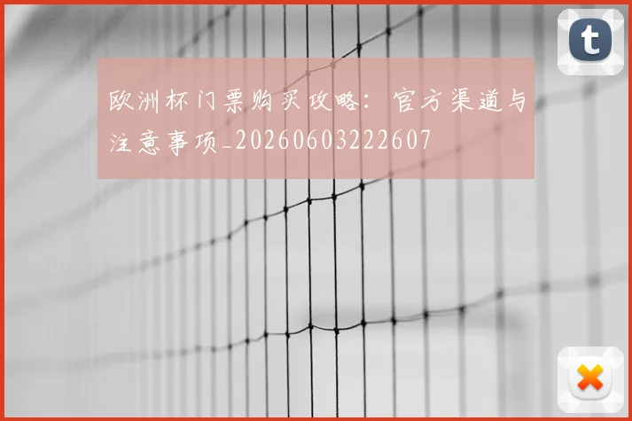 欧洲杯门票购买攻略:官方渠道与注意事项_20260603222607